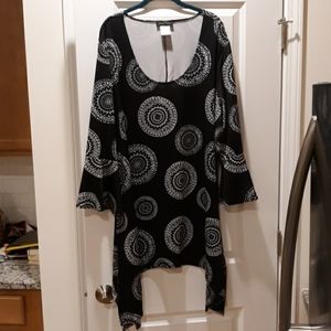 Slinky Brand Sharkbite Hem Blouse